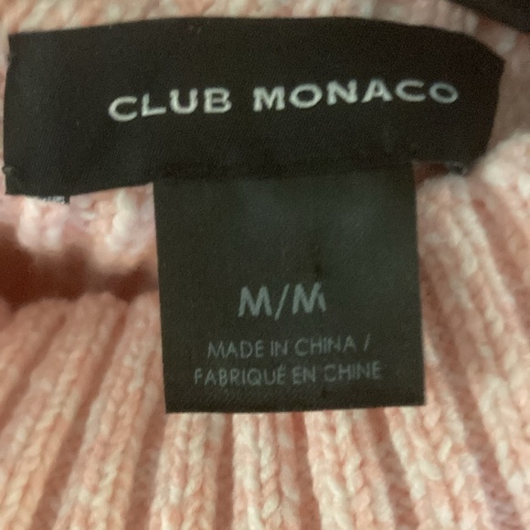 Club Monaco / Ralph Lauren Pink Salmon Crew Neck Sweater Knit Medium Like New - Picture 4 of 11